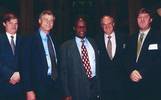 From left to right: John Mills, Group Financial Director Fintech; David Redshaw, Executive Chairman Fintech; Thozamile Botha, CEO Ikwezi Group; Rex van Olst, Managing Director Intergraph Systems Southern Africa; Marinus Coetsee, Executive Deputy Chairman Ikwezi Group